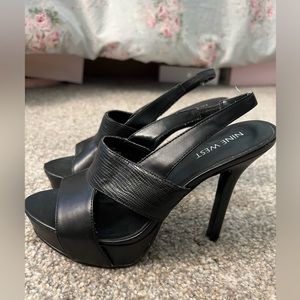 Women Black Heels Size 6 NineWest